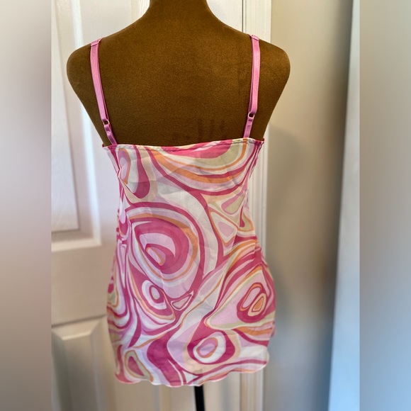 Y2K Barbie Clueless Abstract Mesh Tank Top: Lace/ Bratz/ Rave/Festival/Bimbo - Picture 4 of 9